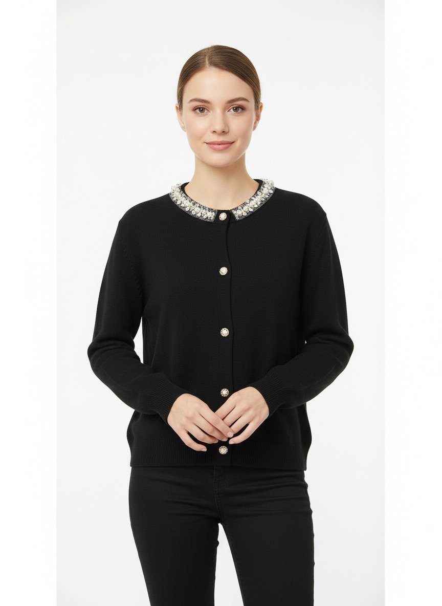 Generated Image January 06, 2026 - 6_40PM.png Elegant Button-Front Knit Cardigan – Image 1