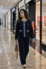 Ensemble femme chic en maille – Veste + Pantalon – Image 3